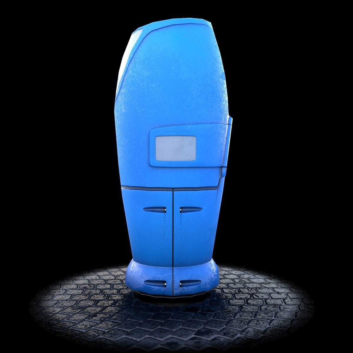 Modern and Sci-fi Hydrant PBR lowpoly model Low-poly 3D model_15