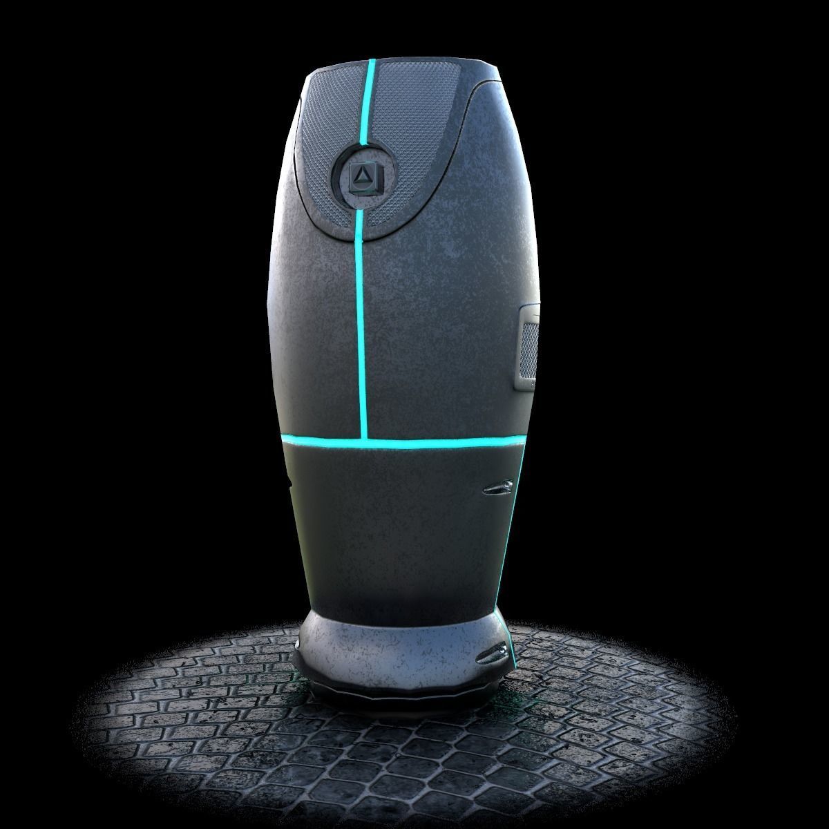 Modern and Sci-fi Hydrant PBR lowpoly model Low-poly 3D model_23