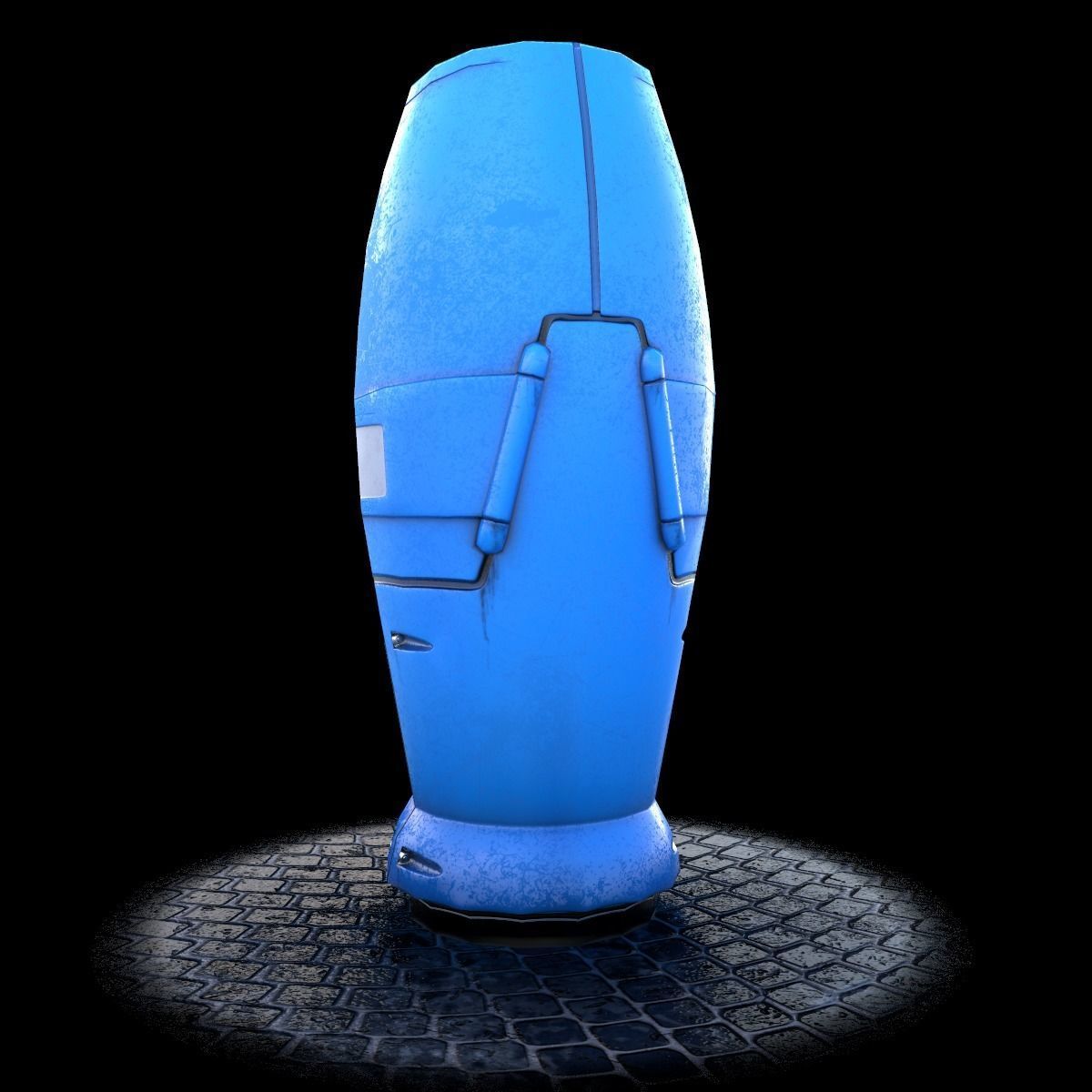 Modern and Sci-fi Hydrant PBR lowpoly model Low-poly 3D model_17