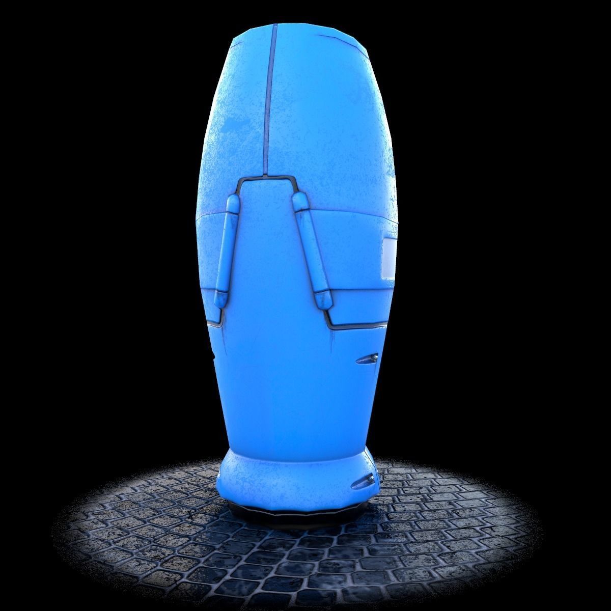 Modern and Sci-fi Hydrant PBR lowpoly model Low-poly 3D model_18