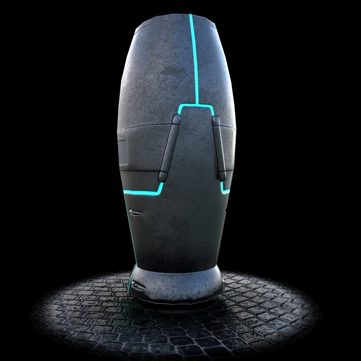 Modern and Sci-fi Hydrant PBR lowpoly model Low-poly 3D model_27