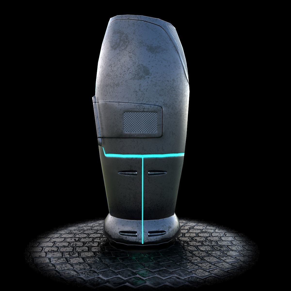 Modern and Sci-fi Hydrant PBR lowpoly model Low-poly 3D model_30