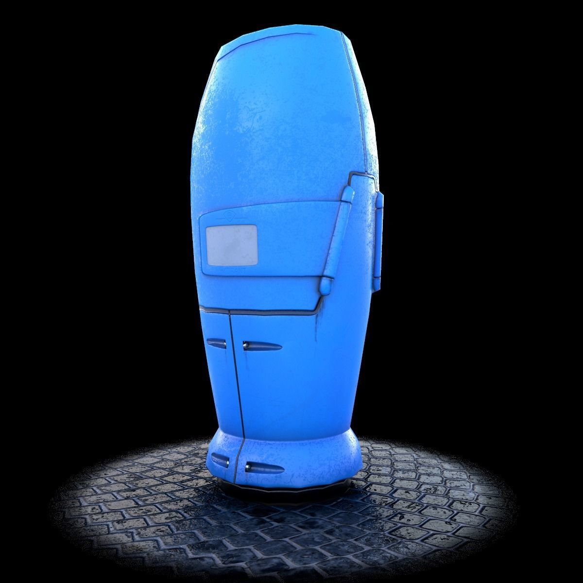 Modern and Sci-fi Hydrant PBR lowpoly model Low-poly 3D model_16