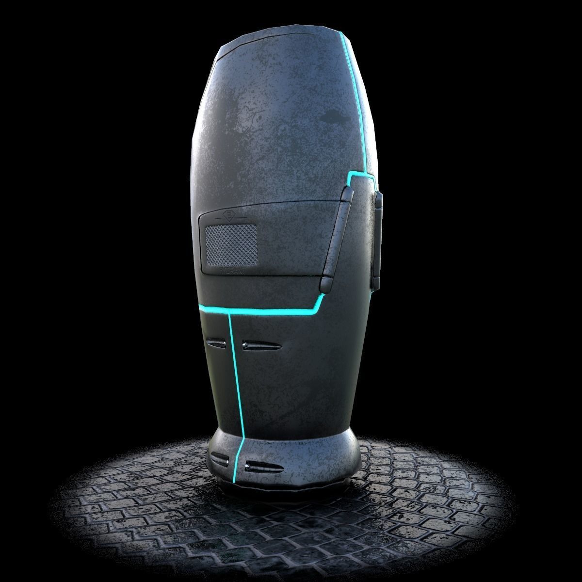 Modern and Sci-fi Hydrant PBR lowpoly model Low-poly 3D model_26