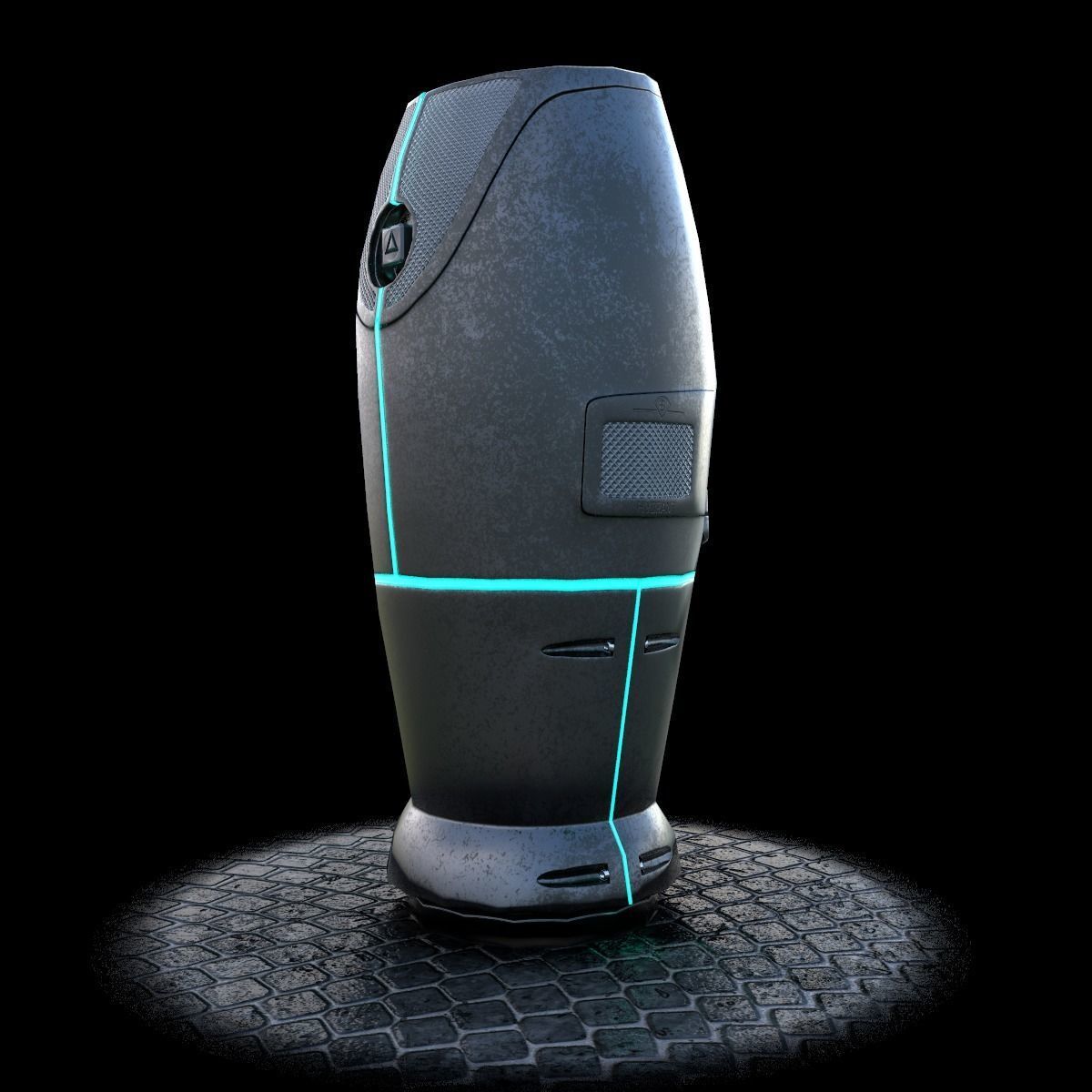 Modern and Sci-fi Hydrant PBR lowpoly model Low-poly 3D model_24