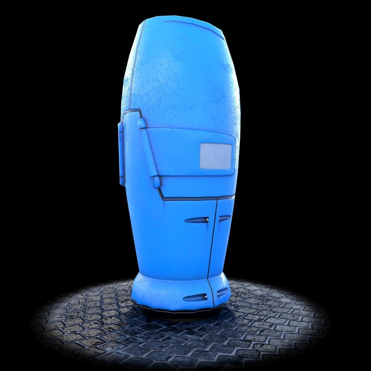 Modern and Sci-fi Hydrant PBR lowpoly model Low-poly 3D model_19