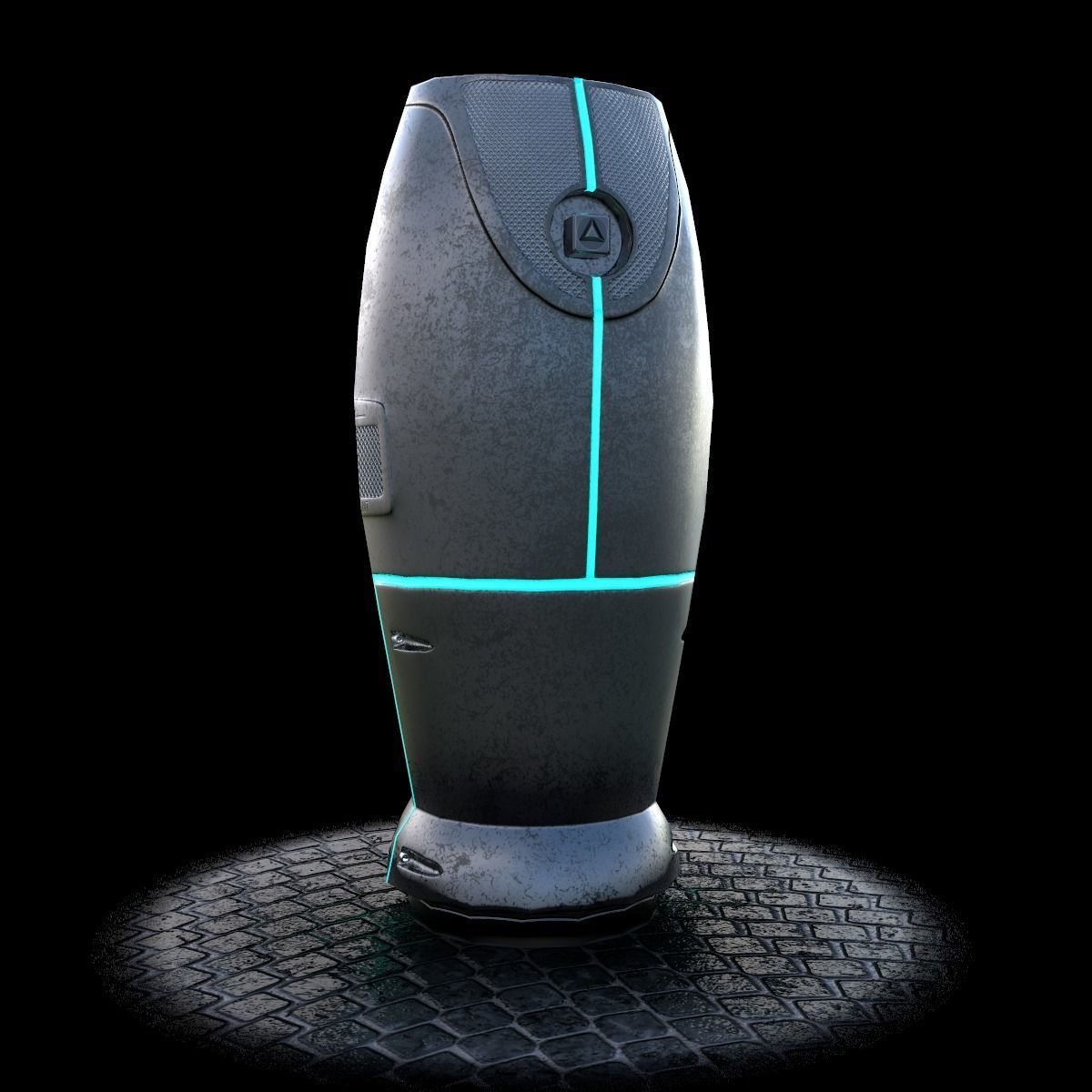 Modern and Sci-fi Hydrant PBR lowpoly model Low-poly 3D model_22