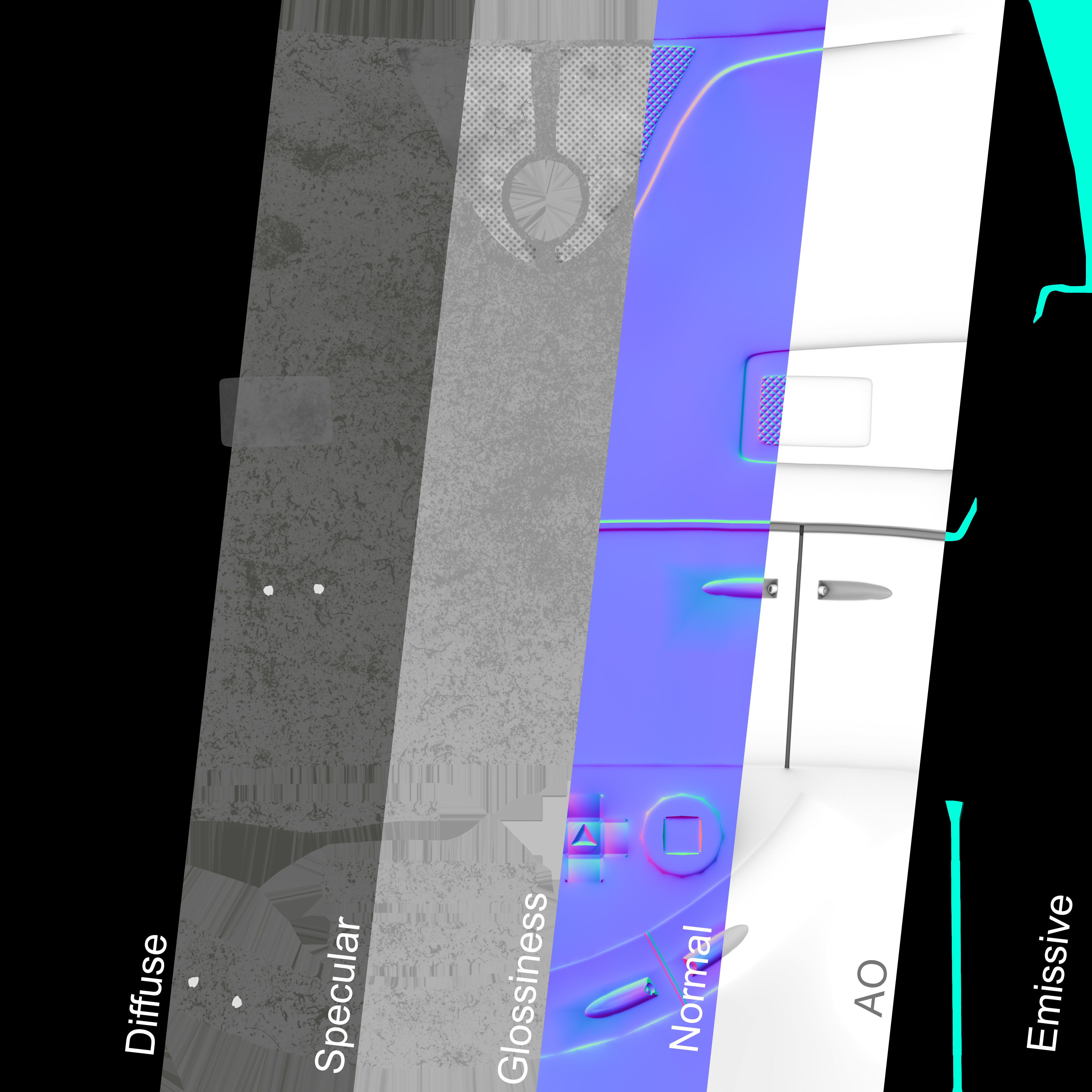 Modern and Sci-fi Hydrant PBR lowpoly model Low-poly 3D model_35