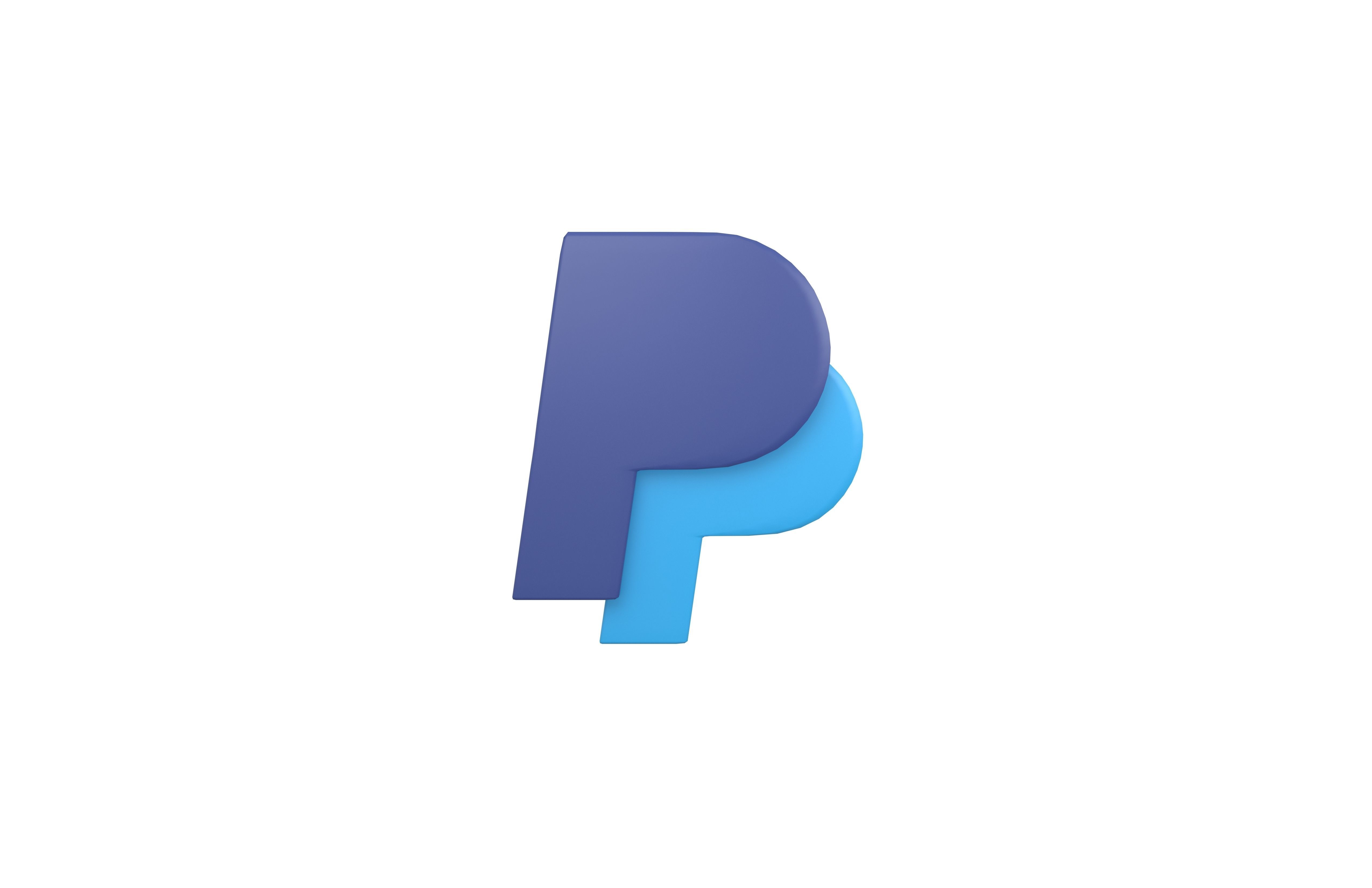 Paypal Logo v2 001 Free low-poly 3D model_2