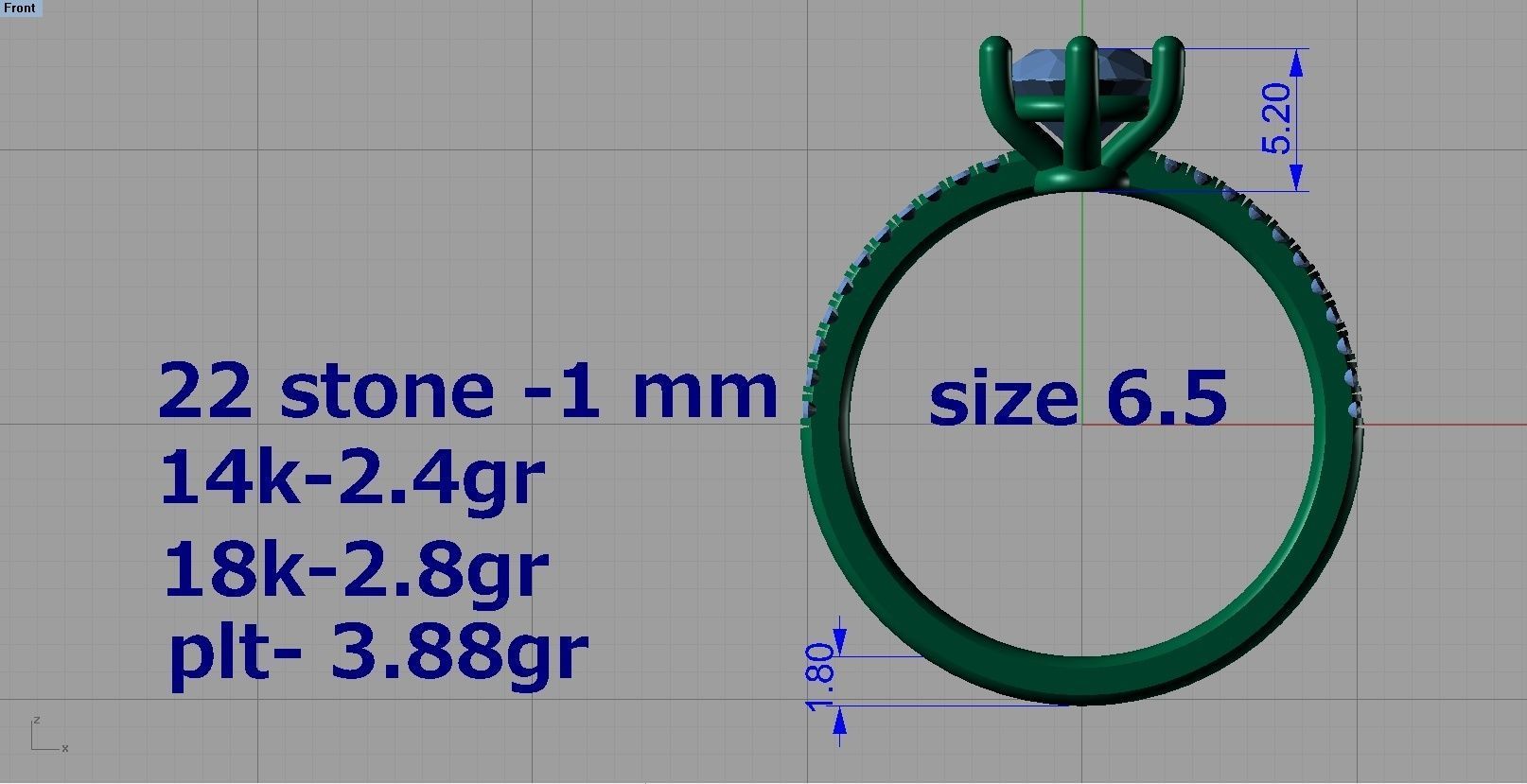  Engagement Ring 3D print model 3D print model_6