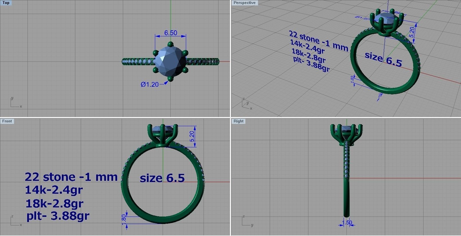  Engagement Ring 3D print model 3D print model_5