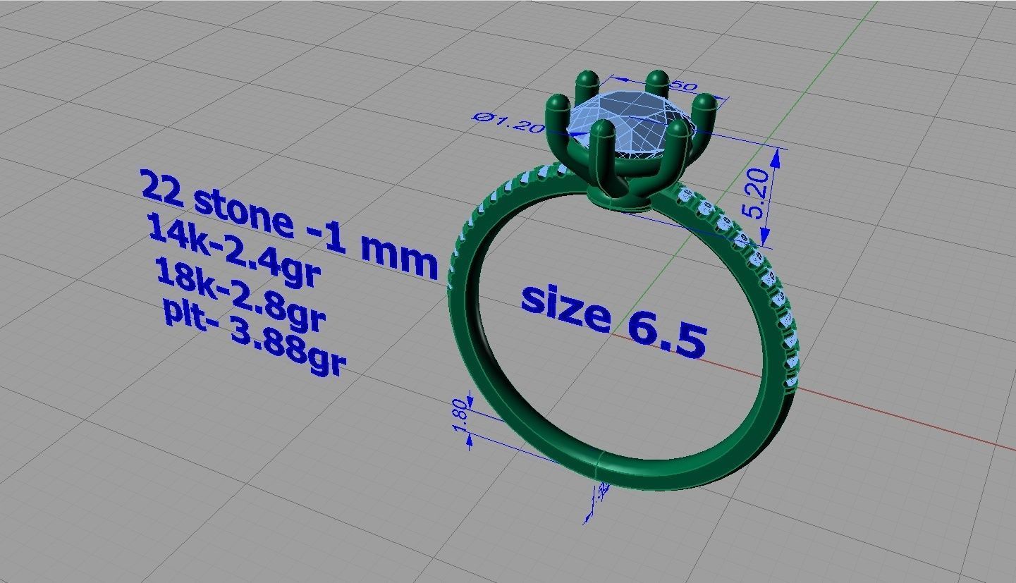  Engagement Ring 3D print model 3D print model_8