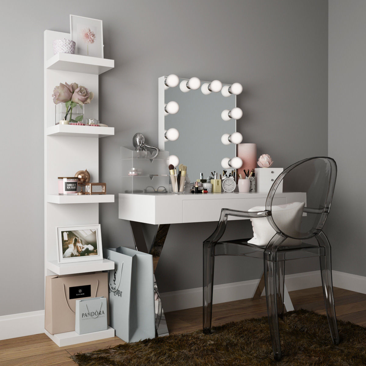 Dressing table 01 3D model_2