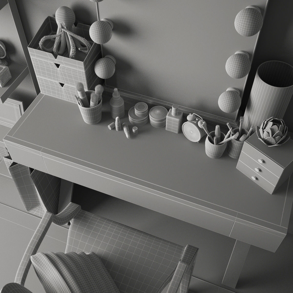 Dressing table 01 3D model_6