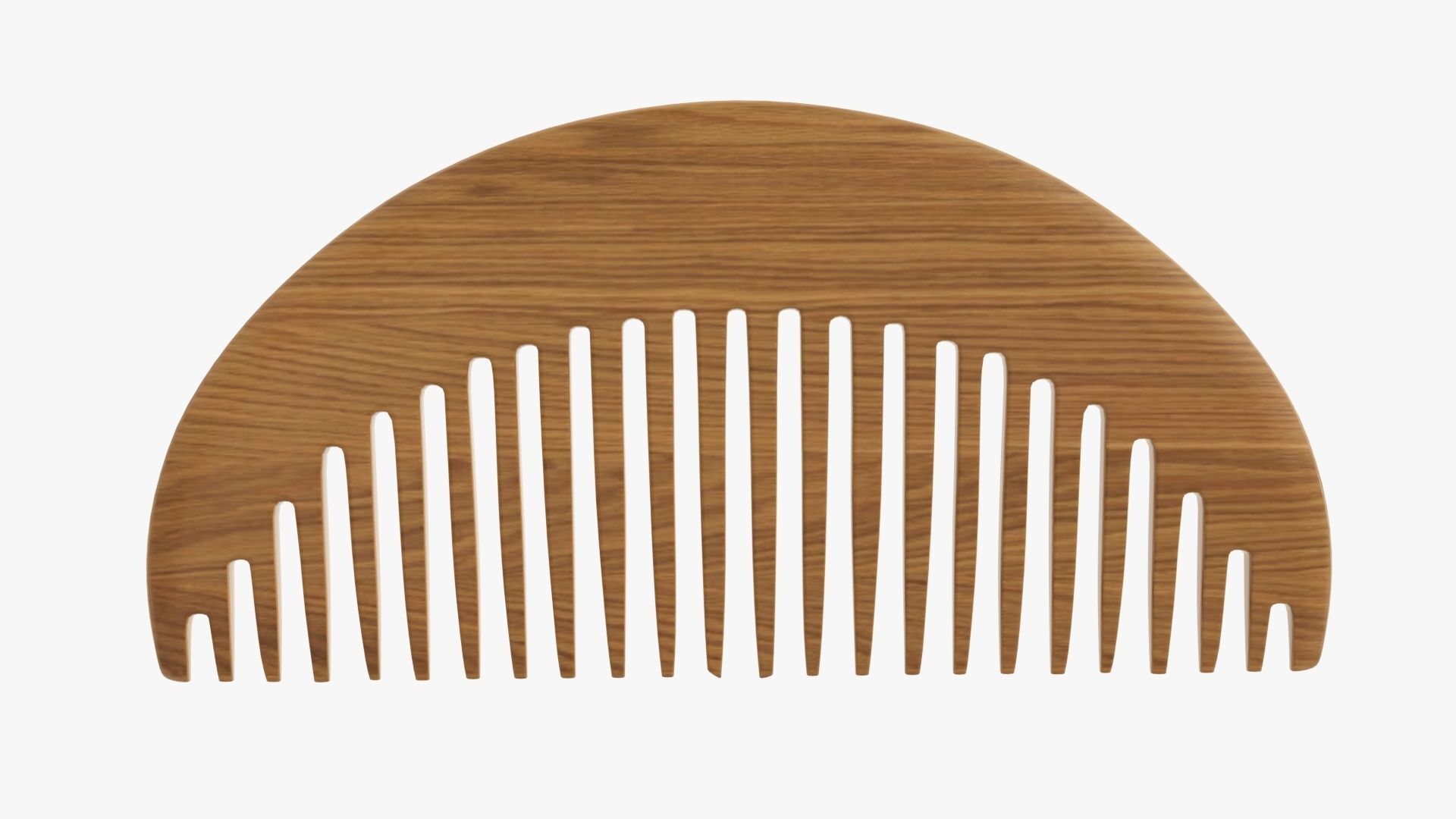 Wooden hair comb type 2 3D model CGTrader