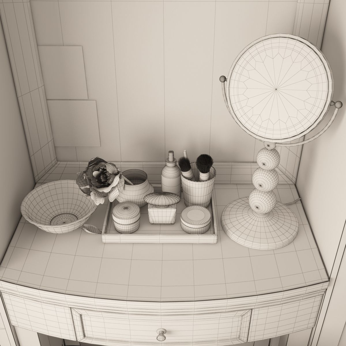 Dressing table 02 3D model_8