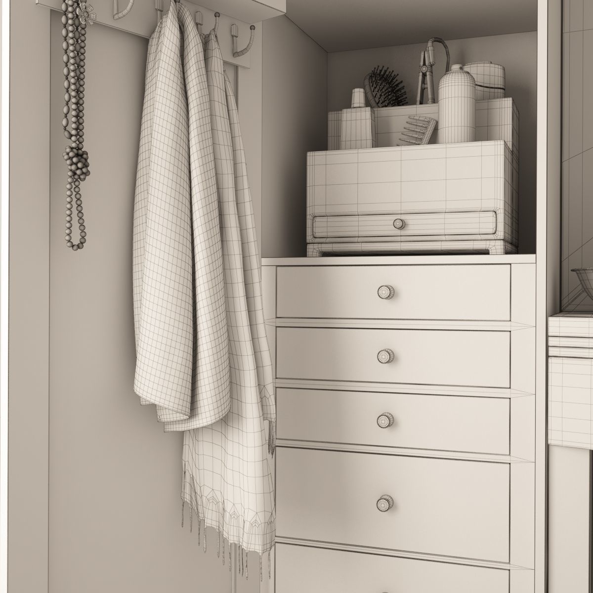 Dressing table 02 3D model_5