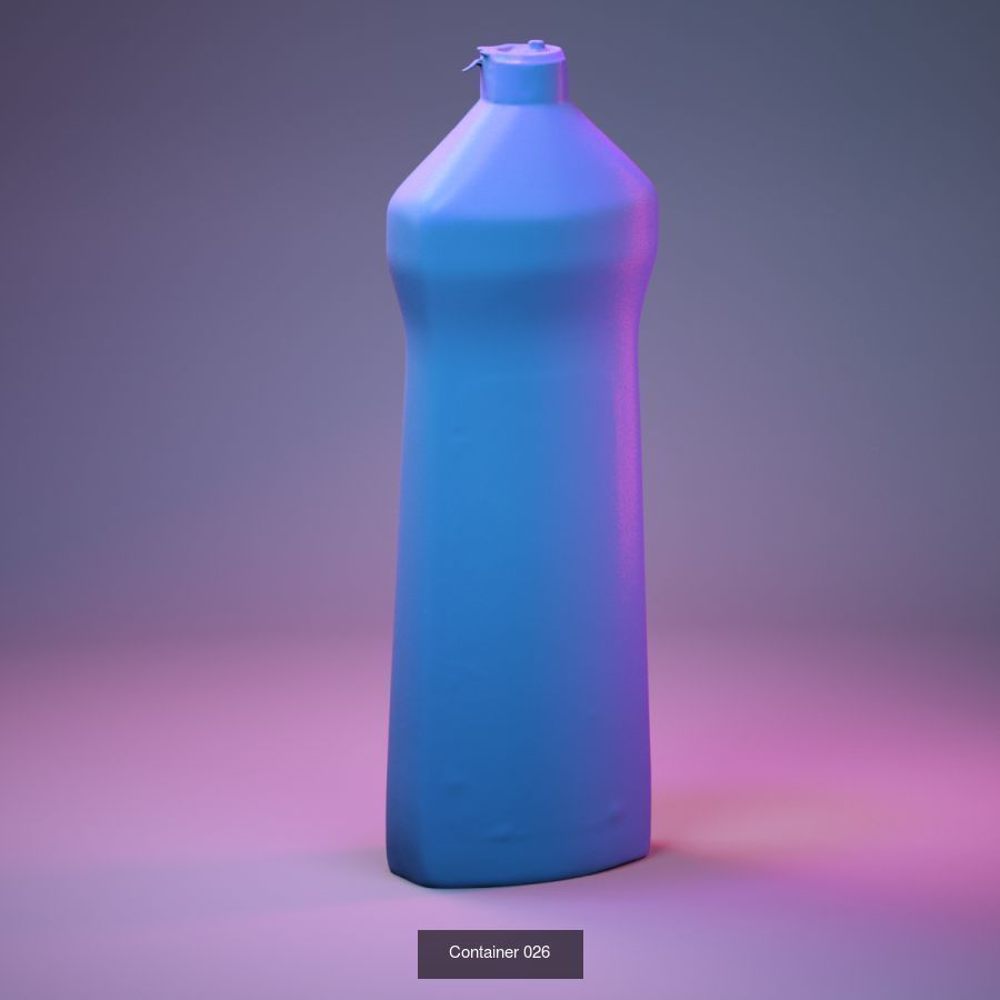 50 Plastic and Glass Containers 3D Model Collection_54