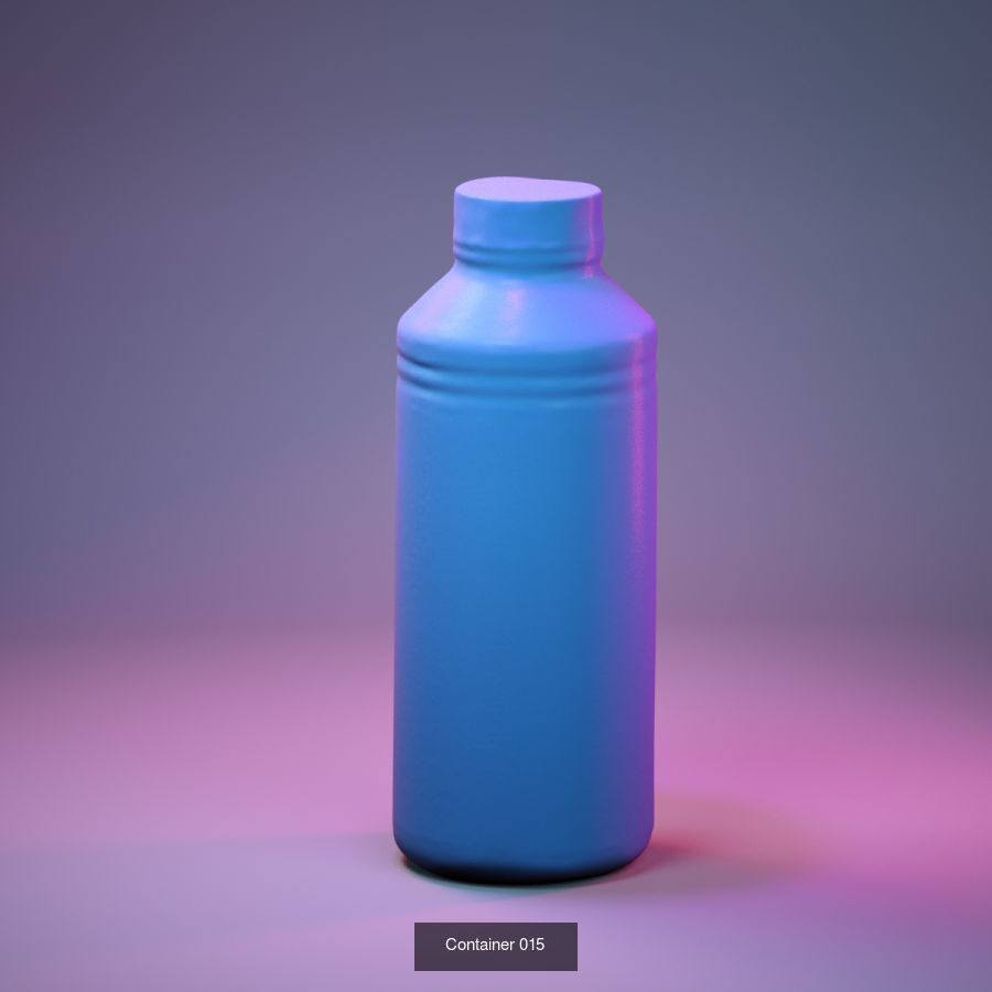 50 Plastic and Glass Containers 3D Model Collection_76
