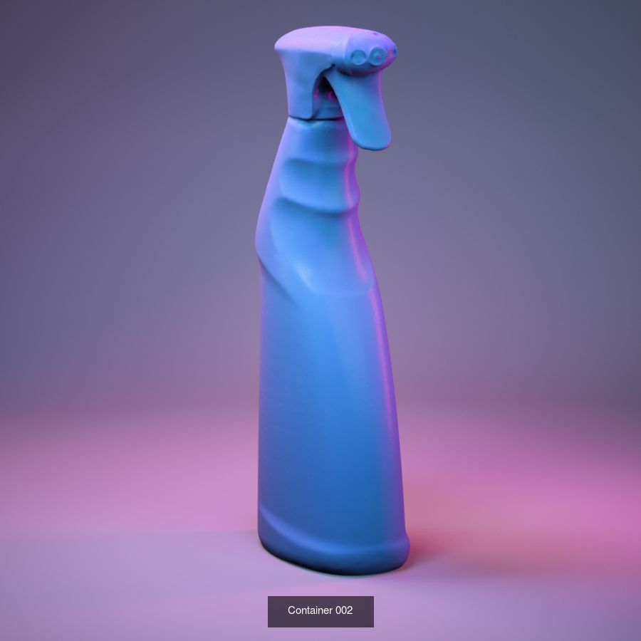 50 Plastic and Glass Containers 3D Model Collection_100