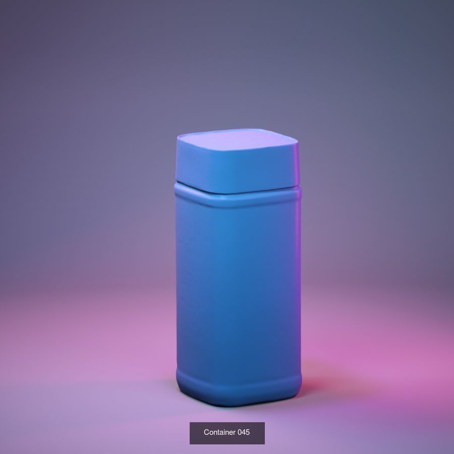 50 Plastic and Glass Containers 3D Model Collection_16