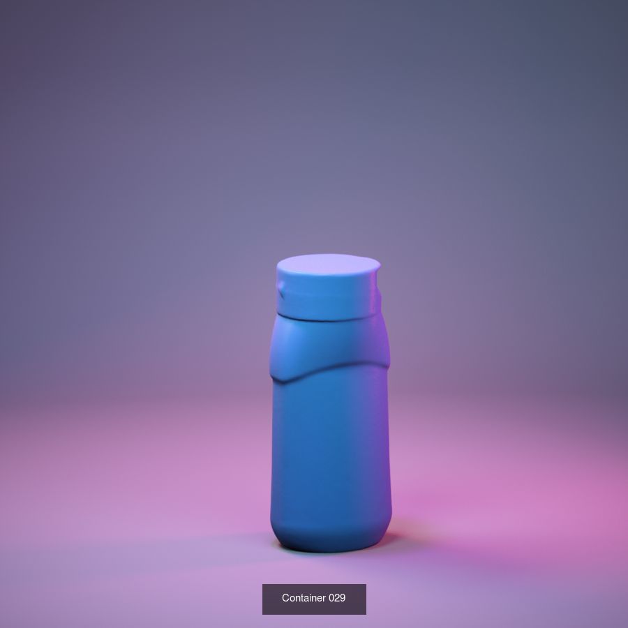 50 Plastic and Glass Containers 3D Model Collection_48