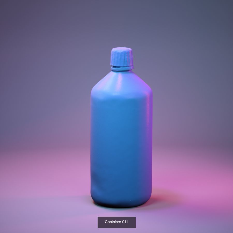 50 Plastic and Glass Containers 3D Model Collection_84