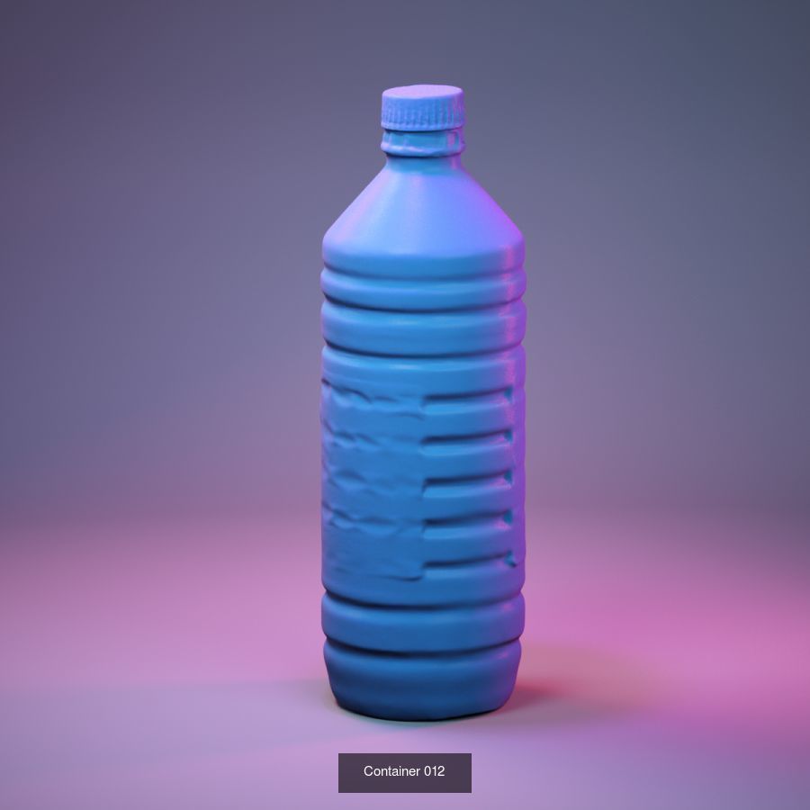 50 Plastic and Glass Containers 3D Model Collection_82