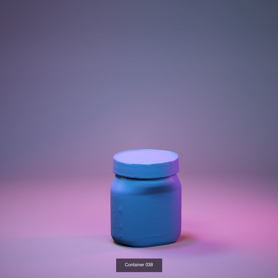 50 Plastic and Glass Containers 3D Model Collection_30
