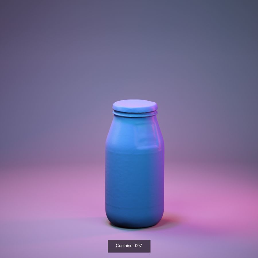 50 Plastic and Glass Containers 3D Model Collection_90