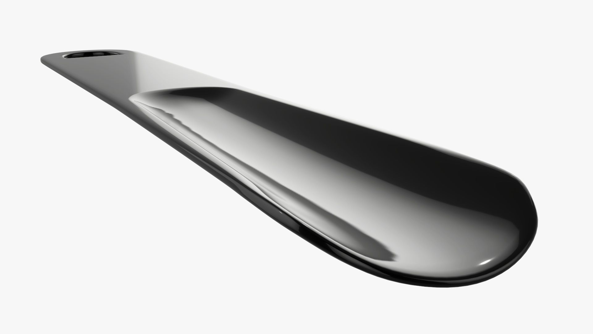 Shoehorn small plastic type 3 black 3D model_4