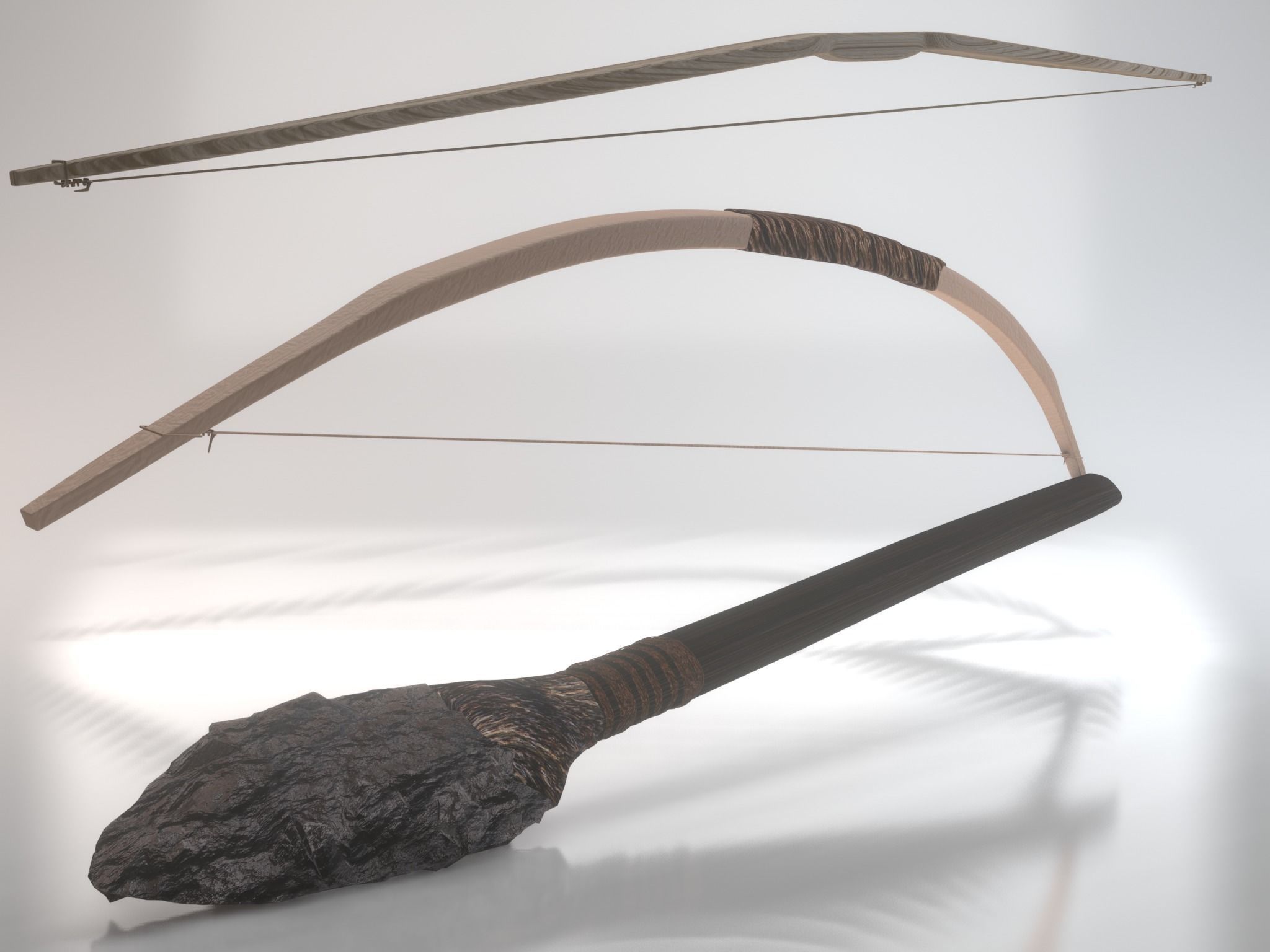 Prehistoric Weapons 3D Model Collection_11