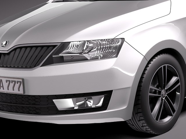 Skoda -Rapid Spaceback 2014 3D model_2