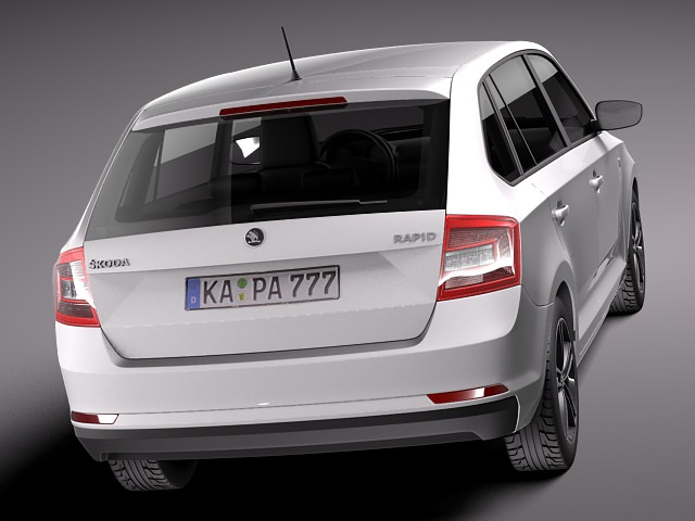 Skoda -Rapid Spaceback 2014 3D model_7