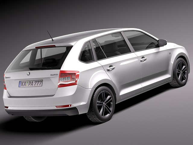 Skoda -Rapid Spaceback 2014 3D model_6