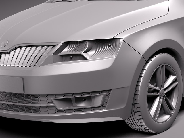 Skoda -Rapid Spaceback 2014 3D model_9