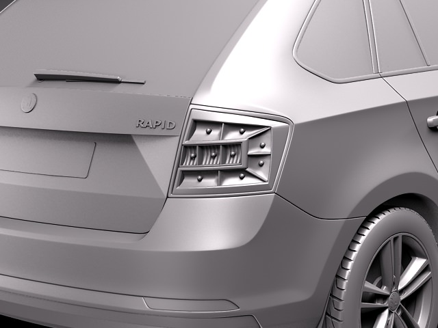 Skoda -Rapid Spaceback 2014 3D model_10