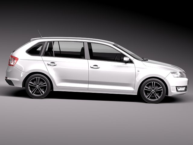 Skoda -Rapid Spaceback 2014 3D model_4