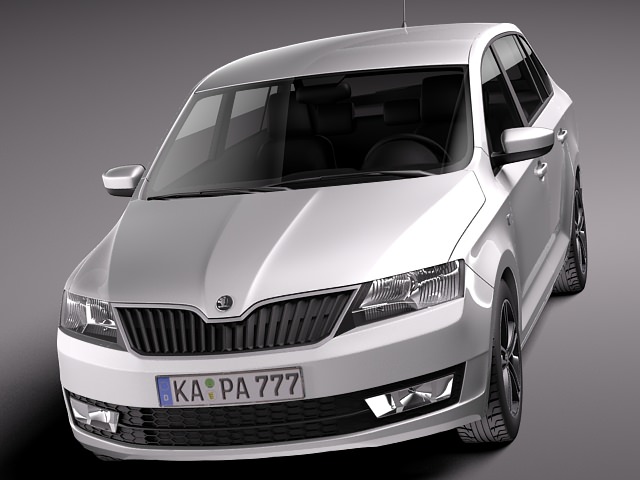 Skoda -Rapid Spaceback 2014 3D model_1