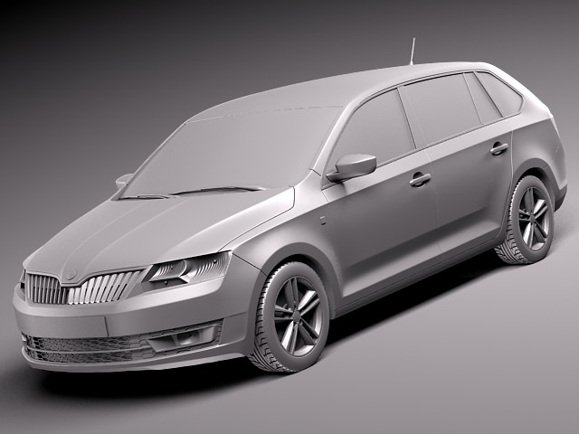 Skoda -Rapid Spaceback 2014 3D model_8