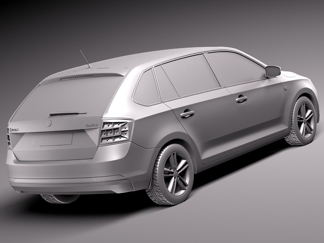 Skoda -Rapid Spaceback 2014 3D model_11