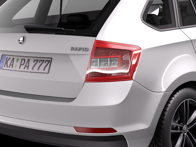 Skoda -Rapid Spaceback 2014 3D model_3