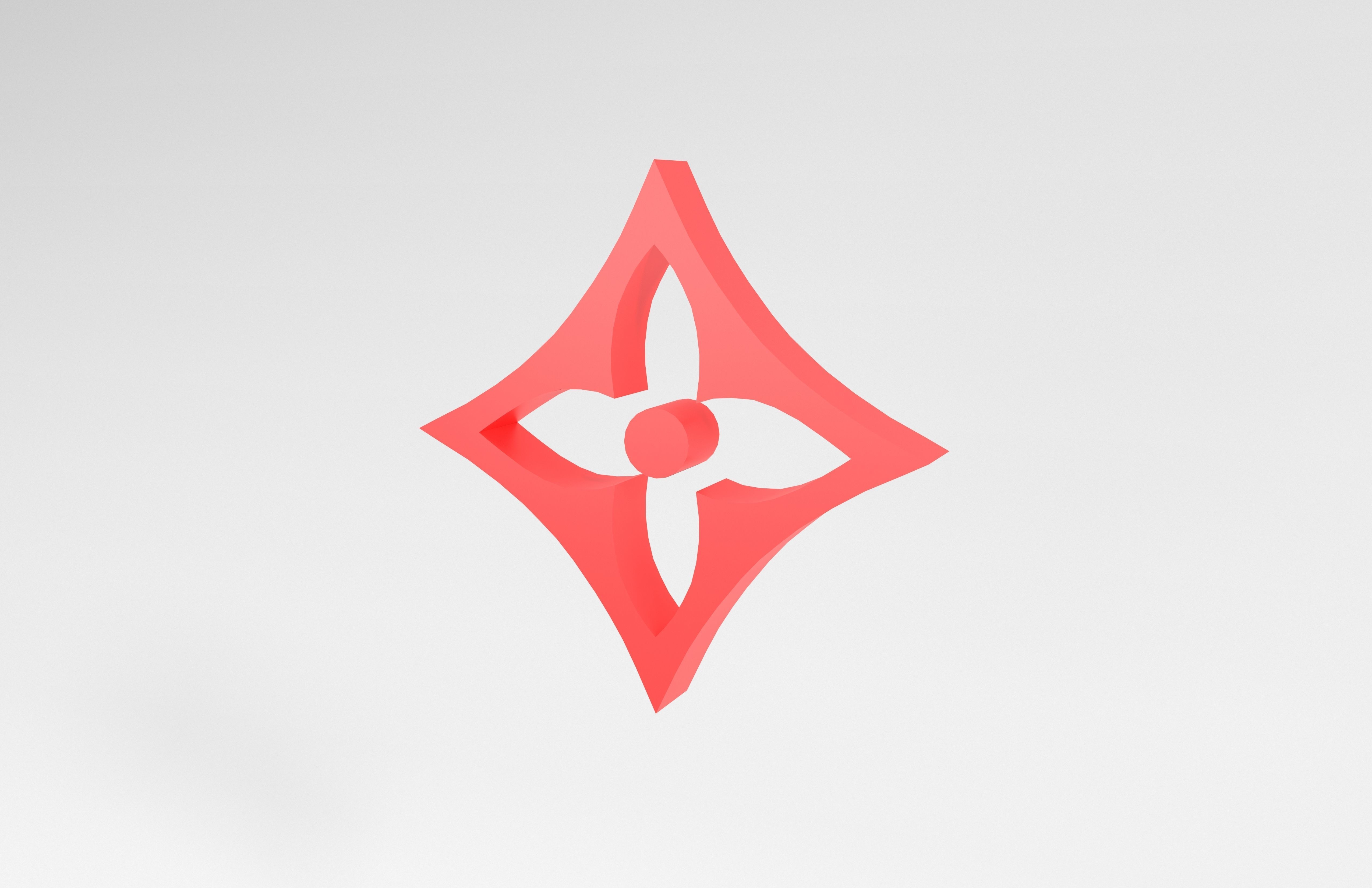 Louis Vuitton Pattern v1 005 Free low-poly 3D model_3