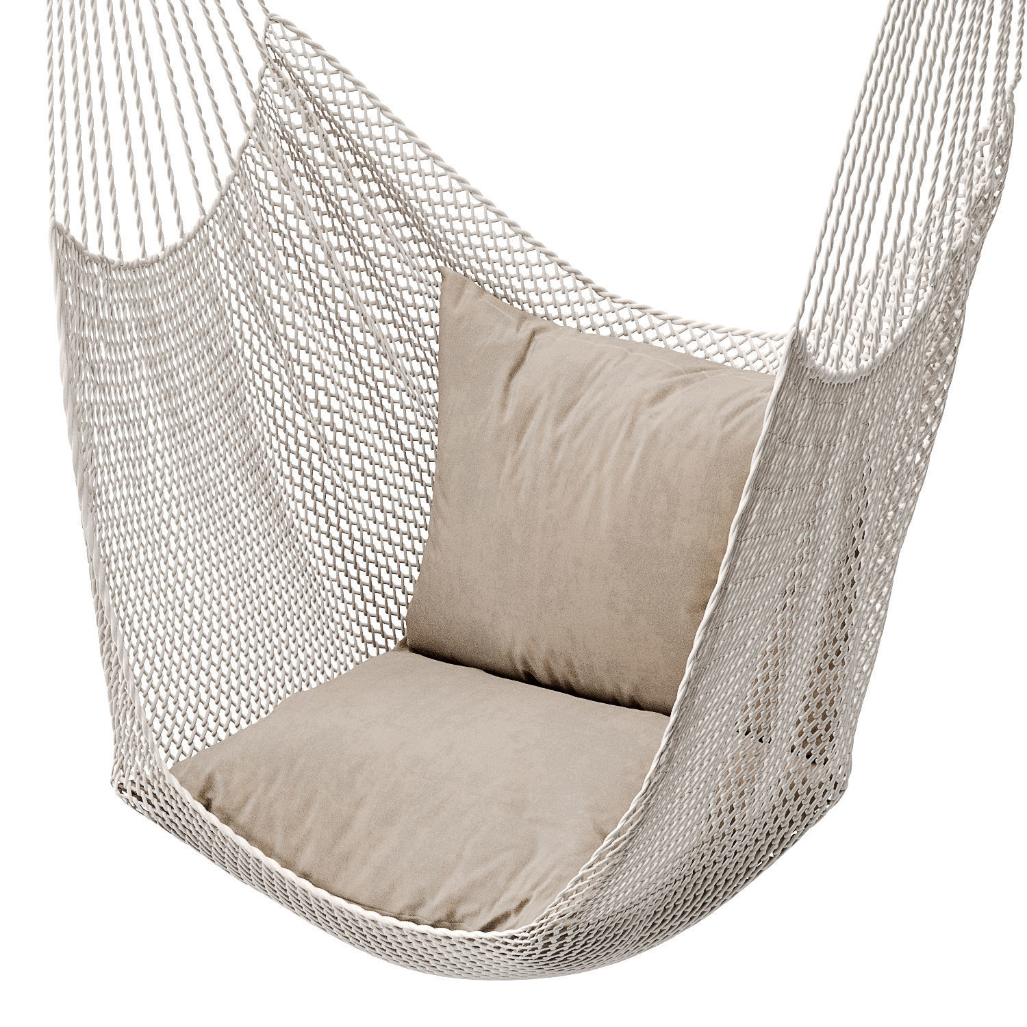 Hammock two chairs with pillows 3D model_1