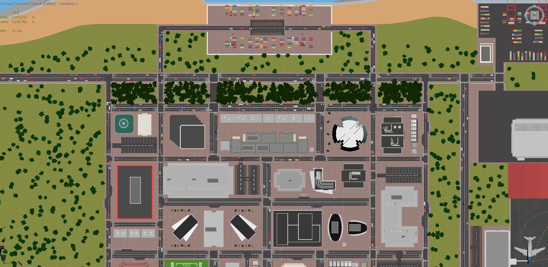 Cartoon City Scene Low-poly 3D model_38