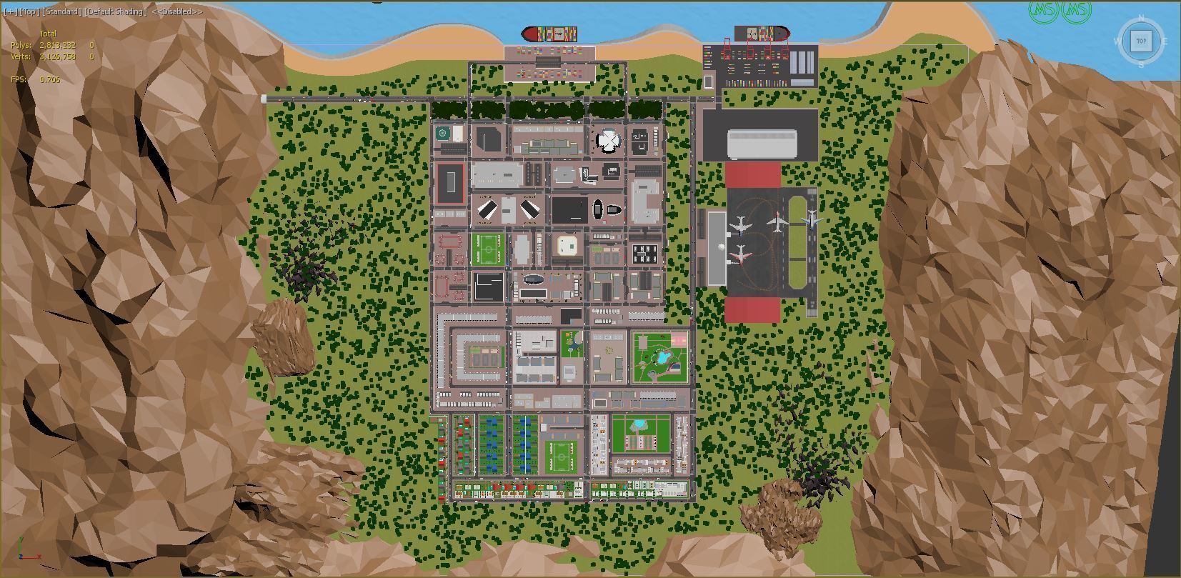 Cartoon City Scene Low-poly 3D model_34