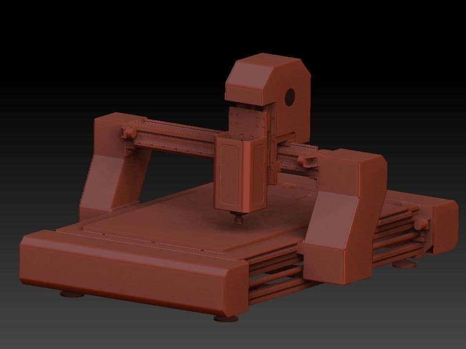 CNC ROUTER MACHINE DESIGN  3D model_9