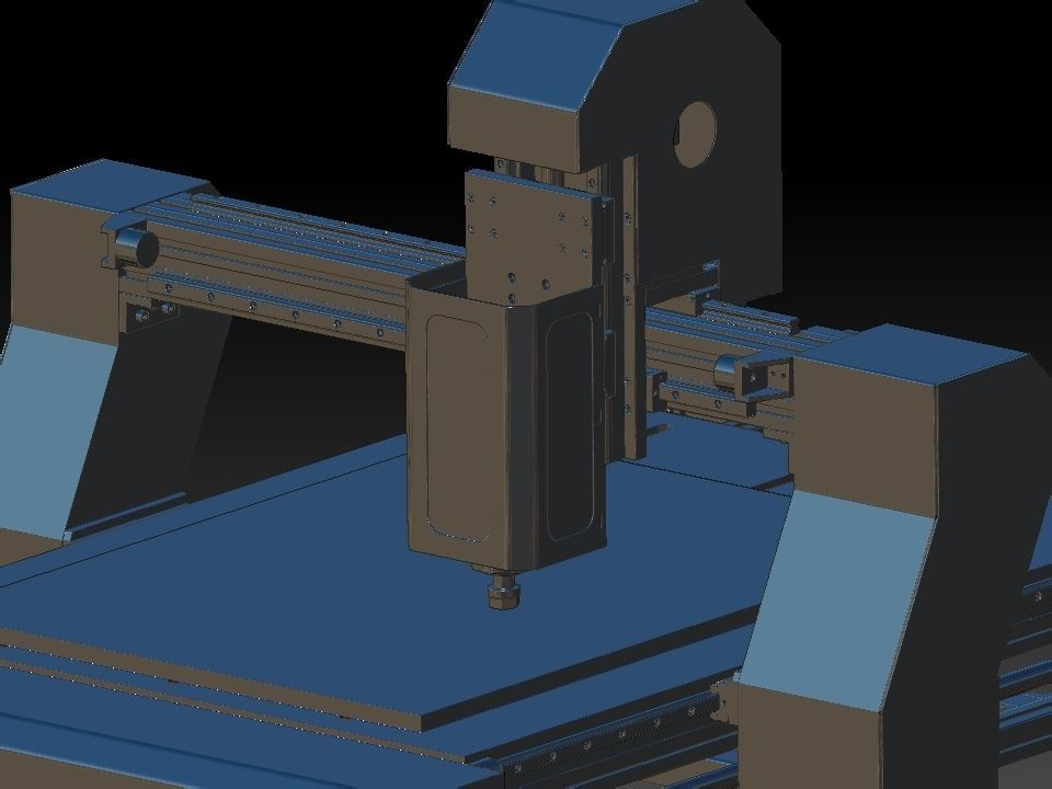 CNC ROUTER MACHINE DESIGN  3D model_3