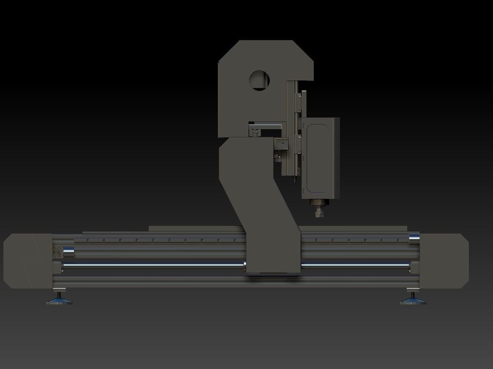 CNC ROUTER MACHINE DESIGN  3D model_6