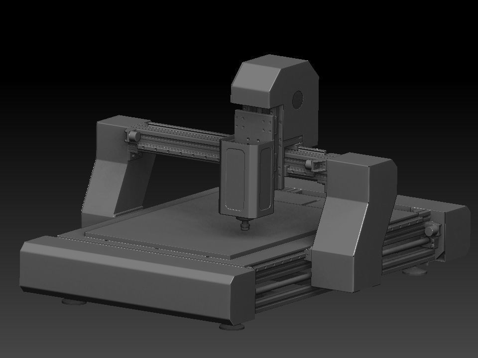 CNC ROUTER MACHINE DESIGN  3D model_1
